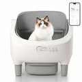 Smarte App-Steuerung, offene, automatische Katzentoilette mit doppelten Sicherheitssensoren, selbstreinigend