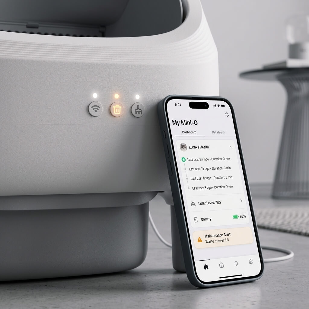 New Design Automatic Cat Litter Box APP Control Dual Safety Sensors Self Cleaning Litter Box Free Shipping Within the EU