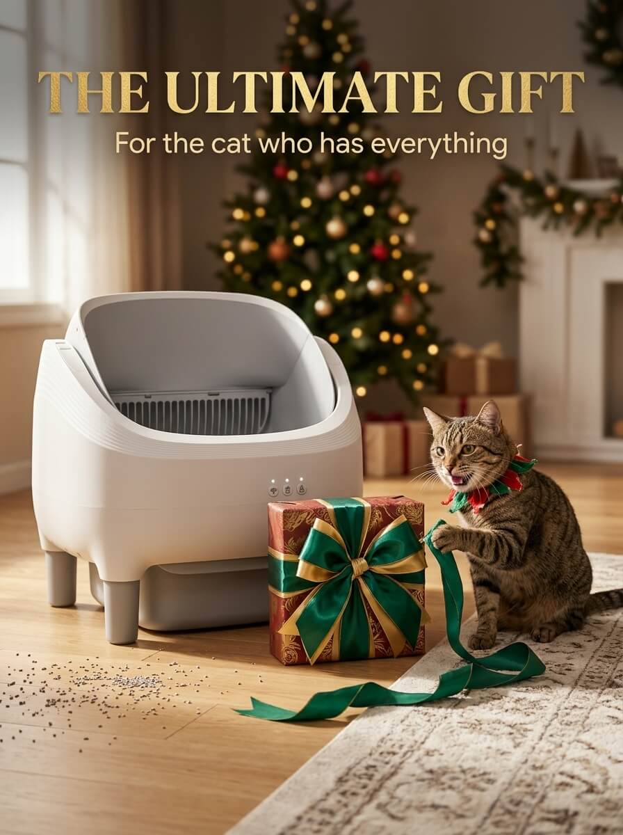 New Design Automatic Cat Litter Box APP Control Dual Safety Sensors Self Cleaning Litter Box Free Shipping Within the EU