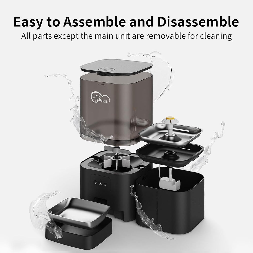 Wifi APP Control Voice Call Function 6L Dog Cat Food Dispenser Timed Pet Feeder Food and Water 2 in 1 Smart Automatic Pet Feeder