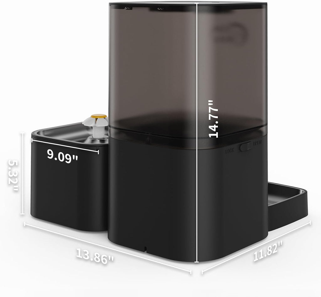 Wifi APP Control Voice Call Function 6L Dog Cat Food Dispenser Timed Pet Feeder Food and Water 2 in 1 Smart Automatic Pet Feeder